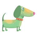 Cartoon Funny Dachshund Dog