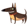 Cartoon Funny Doberman Pinscher Illustration