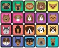 Dog cartoon icon set