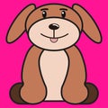 Dog in cartoon style