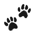 Dog or cat hand drawn paw print. Royalty Free Stock Photo