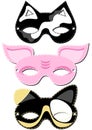 Dog cat pig mask animal party disguise set