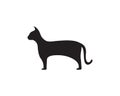 Dog and cat shiluette logo vector illustration