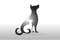 Dog and cat veterinary logo vector image Royalty Free Stock Photo