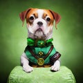 Dog celebrating St Patricks Day Royalty Free Stock Photo