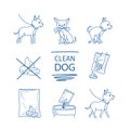 Dog clean up poop icons
