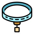 Dog collar icon color outline vector Royalty Free Stock Photo