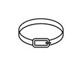 dog collar line icon  outline sign  linear symbol  vector  flat illustration Royalty Free Stock Photo