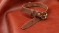 Dog collar made of real belt leather Royalty Free Stock Photo