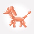 Dog of colorful round vector kids balloons Royalty Free Stock Photo