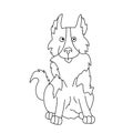 Dog. Coloring book page. Vector illustration