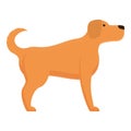 Dog command icon, cartoon style
