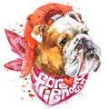 Dog companion T-shirt graphics. Royalty Free Stock Photo