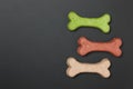 Dog cookies on a black background Royalty Free Stock Photo