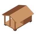 Dog cottage icon isometric vector. Puppy house