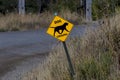 Dog Crossing Road Sign Royalty Free Stock Photo