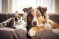 Dog cute friendship animals cat pets kitten