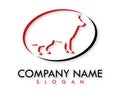 Dog logo on white background