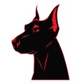 Dog doberman label