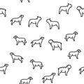 Dog Domestic Animal Vector Seamless Pattern Royalty Free Stock Photo