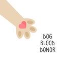 Dog donor concept. Blood donation. Vector illustration