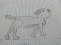A dog drawn by Nika Royalty Free Stock Photo
