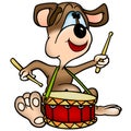Dog Drummer Royalty Free Stock Photo