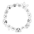 Dog face circle frame