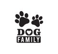 dog family funny pet quote poster typography vector design