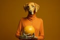 dog fashion latex animal colourful art funny pet stylish concept. Generative AI.