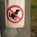 dog feces sign in the park