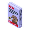 Dog flea collar box icon isometric vector. Leash protection Royalty Free Stock Photo