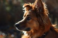 a dog with fluffy hair