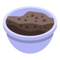 Dog food bowl icon, isometric style Royalty Free Stock Photo