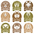 Dog food labels set