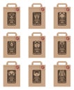 Dog food packages set