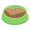 Dog food pot icon, isometric style Royalty Free Stock Photo