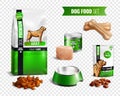 Dog Food Transparent Icon Set Royalty Free Stock Photo