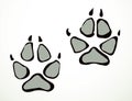 Dog foot print. Vector drawing Royalty Free Stock Photo