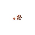 Dog footprint logo icon design concept Royalty Free Stock Photo