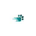 Dog footprint logo icon design concept Royalty Free Stock Photo