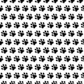 Dog footprint seamless pattern vector. paw foot print background texture Royalty Free Stock Photo