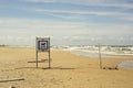 Dog friendly beach. Sunny and windy day. Royalty Free Stock Photo