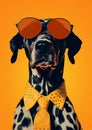 Dog funny breed adorable cute sunglasses animal background pet domestic portrait puppy Royalty Free Stock Photo
