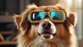 dog glasses home looking beautiful domestic rest adorable humor beautiful