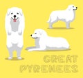 Dog Great Pyrenees Cartoon Vector Illustration Royalty Free Stock Photo
