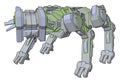 Dog green robot, illustration, vector Royalty Free Stock Photo