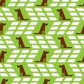 Dog guards flock of sheep pattern seamless. Dogs and lambs background