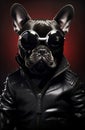 Dog happy animal bulldog pets funny portrait sunglasses puppy french cute