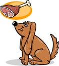 Dog and haunch cartoon illustration